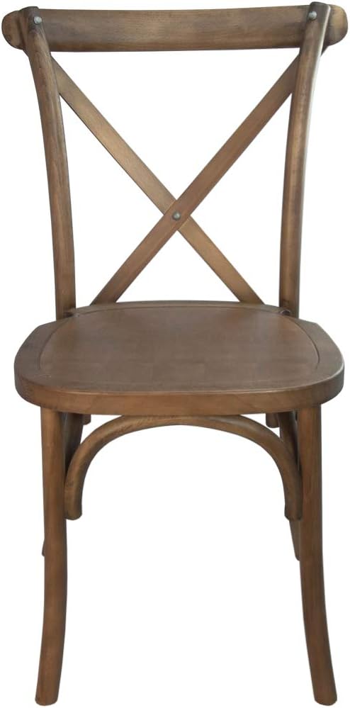EMMA + OLIVER Light Brown X-Back Chair