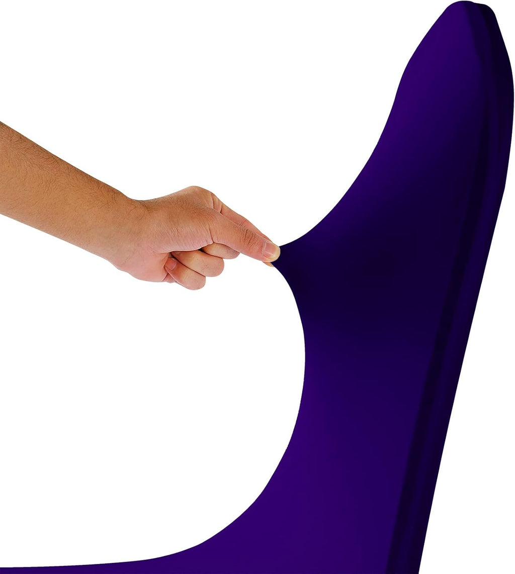 Spandex Chair Covers, 12PCS, Removable Washable Protector Stretch Covers for Living Room, Party, Banquet, Wedding, Hotel (Purple)