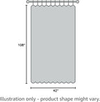 2 Panels Sheer Curtains 108 Inches Long, Light Filtering Semi Transparent - Image 7