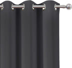 Dark Grey Thermal Blackout Curtains/42 x 72 Inch/Set of 2 Panels Room Darkening - Image 7