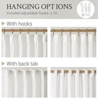 Topfinel 90 Inches Long Pinch Pleated Semi Sheer Curtains - Image 2