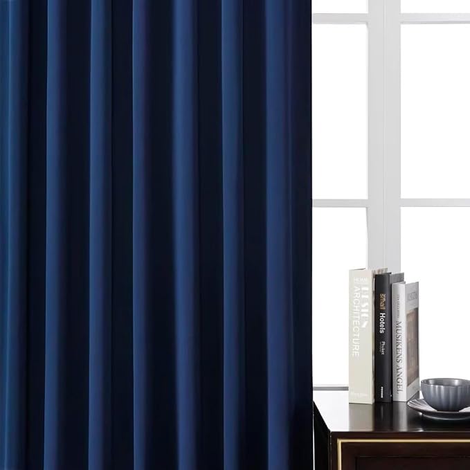 Joydeco Blackout Curtains 84 Inch Length 2 Panels Set, Thermal Insulated Black - Image 6