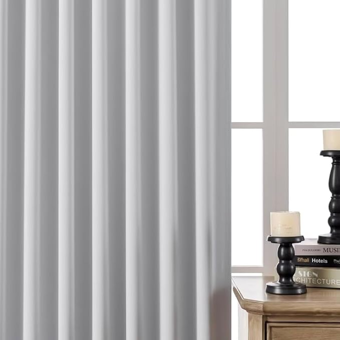 Joydeco 72 Inch 60% Blackout White Curtains 2 Panels, Elegant Soft Sheer - Image 6