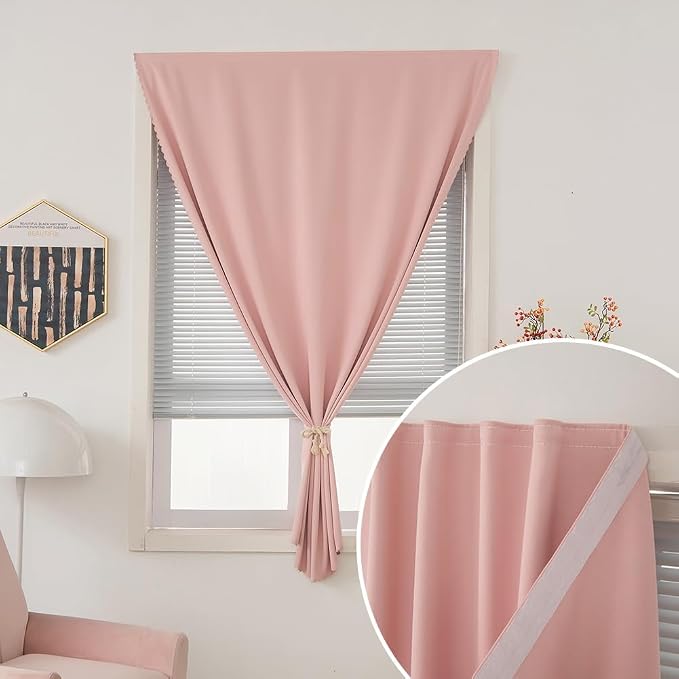 Self Adhesive Blackout Curtains- Stick on Curtains Shades Window Blinds Curtain - Image 6