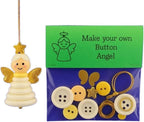 DIY Christmas Button Ornament Making Set - Snowman/Santa/Angel, Fun Holiday Craft Kit for All Ages, Ideal Xmas Tree Hanging Decor & Festive Gifts (10 pcs-C)