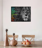 Motivational Lion Canvas Wall Art Colorful Poster Painting Artwork Inspirational Picture Print Wall Decor for Home Office Living Room Bedroom Workplace Wooden Framed Ready to Hang [18''Wx 24''H]