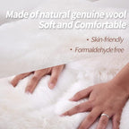 IRIWOOL Premium Genuine Fur Sheepskin Rug Real Australia Sheepskin Natural - Image 5