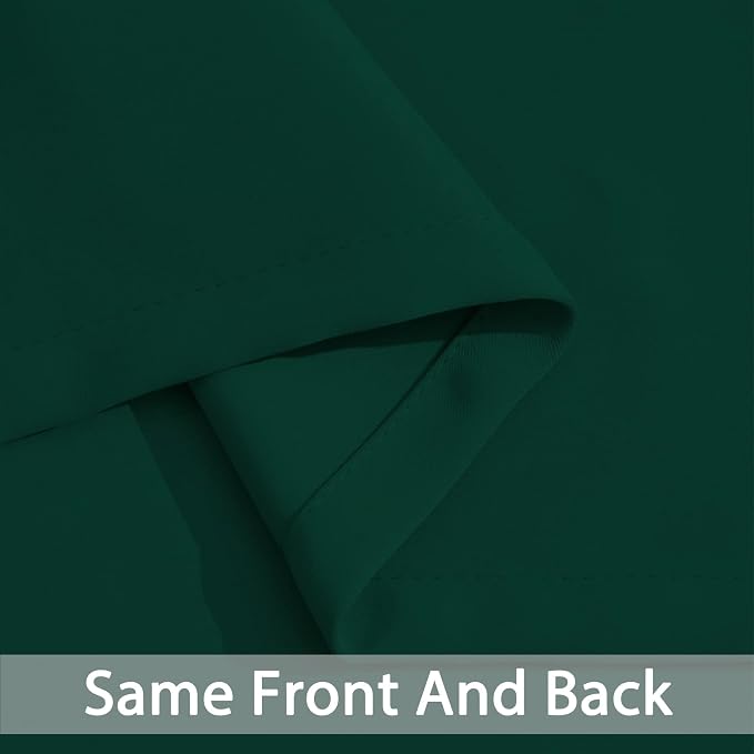 Yakamok Room Darkening Curtains 42x72 inch Length Dark Green-Living Room | 2 - Image 6