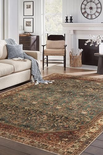 Keen Home Design 3x5 Rug - Machine Washable Entry Rug with Non-Slip Backing, Ideal for Enteryway, Kitchen, Bathroom, Laundry Room - Vintage, Easy Clean, Durable, Low Pile Rug - (3' x 5')