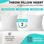QUBA LINEN Throw Pillow Inserts, 14x14 Inches - Image 8
