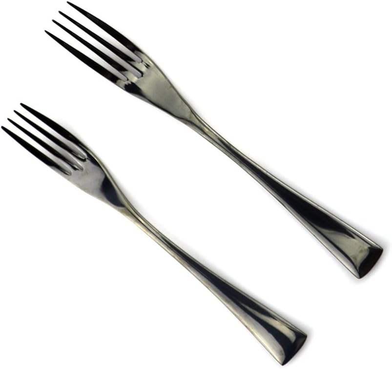 JASHII 18/10 Stainless Steel 24 Piece Mirror Polished Black Flatware Set,Dinner Knife Steak Knife Salad Fork Dessert Coffee Spoon，Service for 4 ，Black Utensil Sets