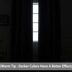 Yakamok Charcoal Grey Room Darkening Curtains 84 inch Sliding Door Drapes | 1 - Image 3