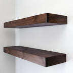 Modern Floating Shelves 3 Inches Thick for Wall, Wide Shelves for Kitchen, Living Room, Bedroom, and Bathroom, Natural Pine Wood, Rustic Wooden Shelf, (Set of 2) (Provincial, 36Lx3Hx6D)