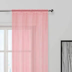 SpaceDresser Sheer Blush Curtains 4 Panels Rod Pocket Semi-Sheer Curtain 72 - Image 4