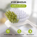 Dish Brush Scrub Brush with Handle - 3 Pack Stiff Bristles Dish Scrubber for Cleaning Pots,Pans,Dishes & Kitchen Sink - Hard Bristles,No Residue