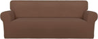 PureFit Stretch Couch Covers for Sofa Large Sofa Slipcovers Brown | 1-Piece by PureFit