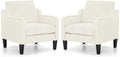 VINGLI Mid Century Modern Accent Chairs Set of 2, Comfy Armchair Chenille Sofa Upholstered Side Reading Chair for Living Room, Bedroom, Play Room, Apartment, Office