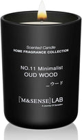 M&SENSE Natural Soy Candle| Oud Wood | 8.82 oz, 50H Burn | Minimalist Scented Candle for Relaxation, Gifting, Home Décor | for Bedroom, Office, Party Medium