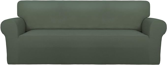 PureFit Stretch Couch Covers for Sofa Large Sofa Slipcovers Grayish Green | by PureFit