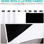 NICETOWN 100% Blackout Curtains 54 inches Long, Double-Deck Completely Blackout - Image 5