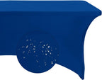 Spandex 8ft Waterproof Table Cover for Party,Wedding, Banquet, and Events(Classicbule)