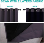 NICETOWN Full Shading Curtains for Windows, Super Heavy-Duty Black Lined - Image 5