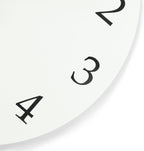 Lafocuse 12 Inch Silent White Wall Clock Battery Operated for Living Room Decor, Simple Minimalist Wooden Wall Clock for Kitchen Bedroom Office