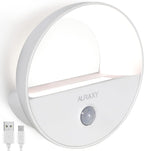 Rechargeable Motion Sensor Night Light, Battery Night Lights LED Cool White Magnetic Stick-on Motion Sensored Hallway Light, with Dusk to Dawn Sensor for Stair, Wall, Bedroom, Bathroom(1 Pack)
