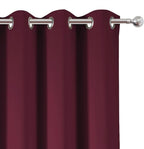 Blackout Curtains 52 x 90 Inch Long Burgundy Red Curtains Set of 2 Panels Room - Image 6