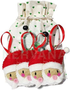 Christmas Ornaments 100% Pure New Zealand Wool Handmade Eco Friendly Christmas Decor Shower Nursery Decoration Fair Trade (4, Santa Claus)