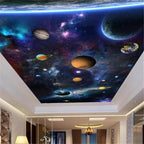 Custom Wallpaper Universe Wallpaper Space Planet 3D Mural Living Room Bedroom Ceiling Mural Galaxy Wallpaper
