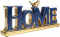 Love Sign Decoration,Blue and Gold Home Signs for Home Decor Statue,Modern Bird Sculpture Personalized Love Decor,Gold Style Figurine Decorative Ornaments for Living Room,Bedroom,Desktop