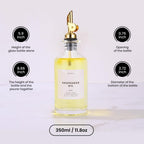 Molimoli Glass Oil Dispenser Bottle for Kitchen, Weighted Pourer, Olive Oil Cruet | 350ml, Set of 1