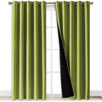 NICETOWN 100% Blackout Window Curtain Panels, Fresh Green, Cold and Full Light - Image 2