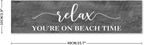 Generic Funny Wood Sign Relax You're On Beach Time Rustic Wooden Hanging Sign Home Farmhouse Kitchen Wall Decoration 16 x 4 Inch