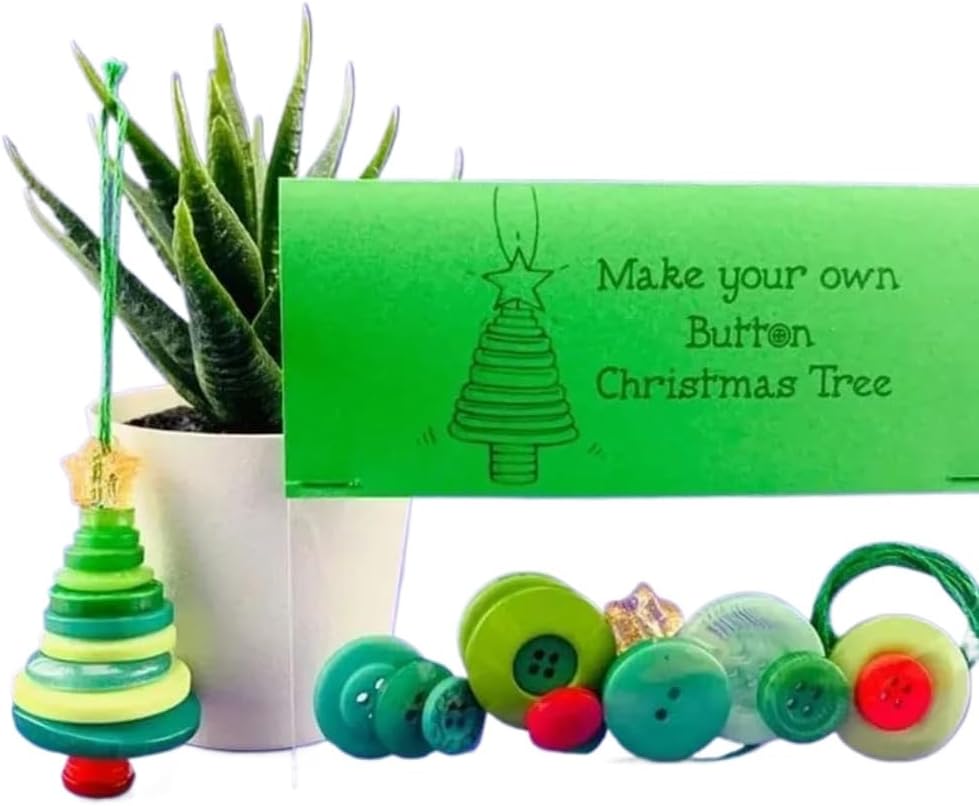 DIY Christmas Button Ornament Making Set - Snowman/Santa/Angel, Fun Holiday Craft Kit for All Ages, Ideal Xmas Tree Hanging Decor & Festive Gifts (10 pcs-B)