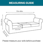 Turquoize 4 Piece Sofa Covers for 3 Cushion Couch Slipcover Soft Cover - Image 2