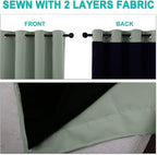 NICETOWN Greyish Green Blackout Curtains 90 inches Long, Full Light Blocking - Image 5