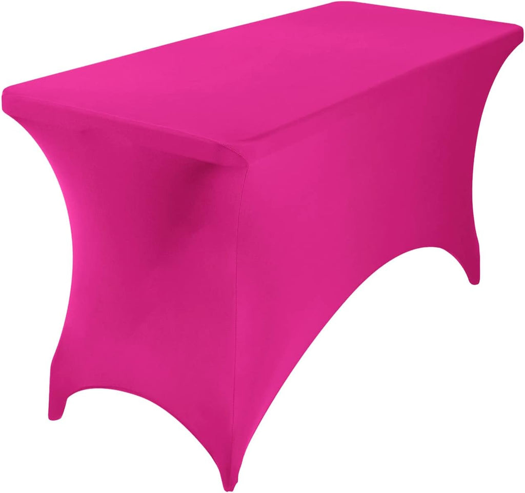 Spandex 4ft Waterproof Table Cover for Party,Wedding, Banquet, and Events(Fuchsia)