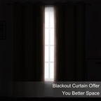 Blackout Curtains 52 x 90 inches Long Blush Curtains Set of 2 Panels Thermal - Image 3