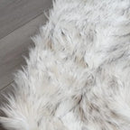 ORINOVA White and Grey Area Rugs 9x12 Living Room Large Washable Faux Fur Rugs - Image 6