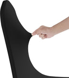SUPERO Waterproof Spandex Chair Cover 25PCS, Stretch Dining Chair Covers, Polyester Outdoor Chair Covers, Protector Stretch Chair Cover for Party Universal, Banquet, Wedding Event, Hotel(Black)