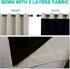 NICETOWN 100% Blackout Window Curtain Panels, Cold and Full Light Blocking - Image 4
