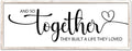 And So Together They Built A Life They Loved Sign Wall Decor 40"X15" Bedroom Above Over Bed Large Wood Framed Love Quotes for Couple Wall Hanging Art (White)