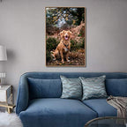 NWT Custom Framed Canvas Prints with Your Photo for Pets, Personalized Canvas Wall Art for Living Room, Bedroom - 16x24 inches