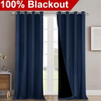 NICETOWN Full Shading Curtains 90 inches Long 2 Panels Set - Image 2