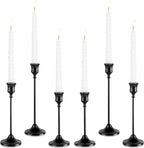 Candlestick Holders, 6PCS Metal Taper Candle Holder, Black Candle Holders for Candlesticks, Candle Holder for Halloween Decorations