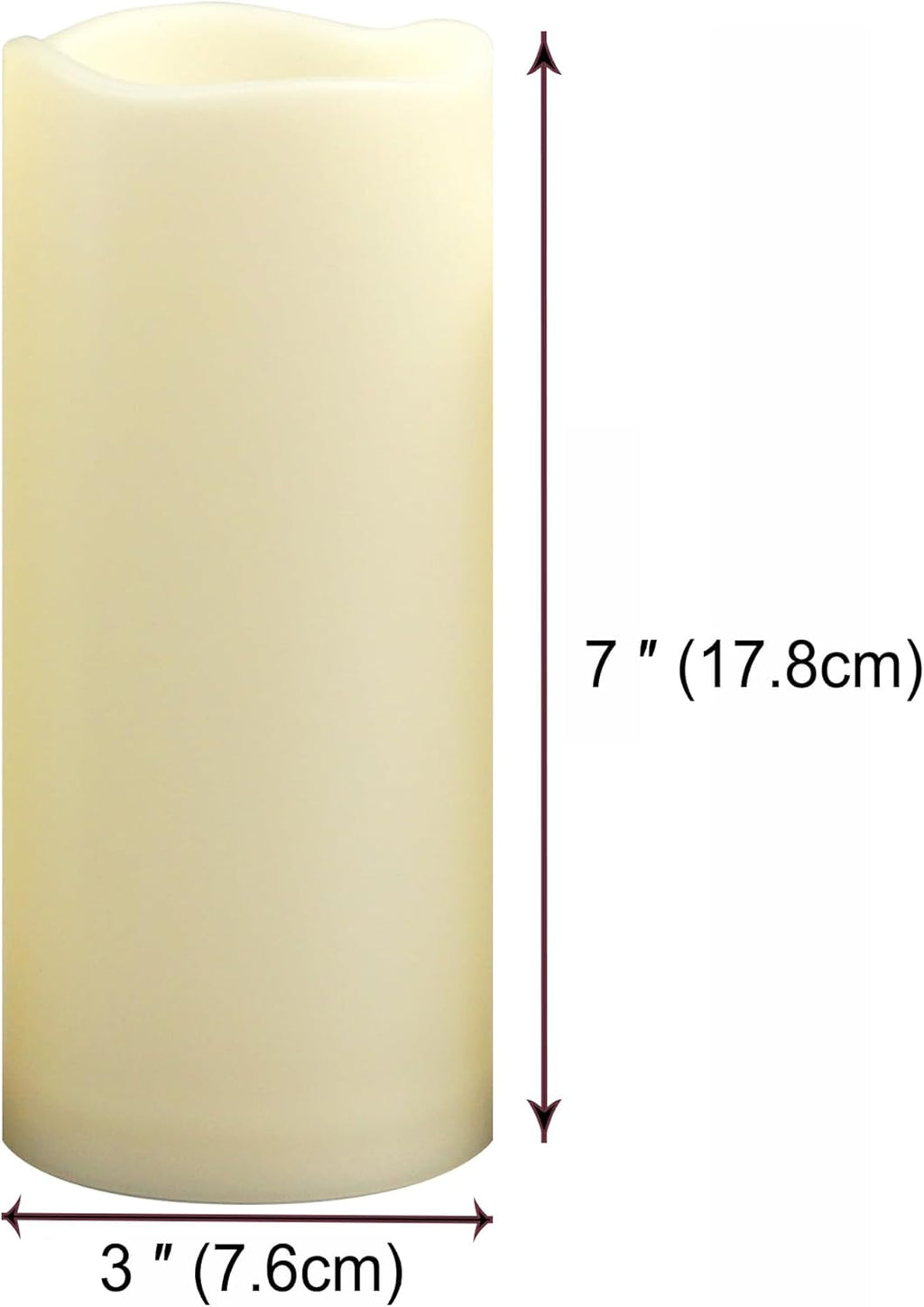 CANDLE CHOICE Waterproof Outdoor Battery Operated Flameless Candles with Timer Flickering Plastic Resin Electric LED Pillar Lights for Lantern Patio Garden Wedding Party Decorations 3x7 Inches 2 Pack