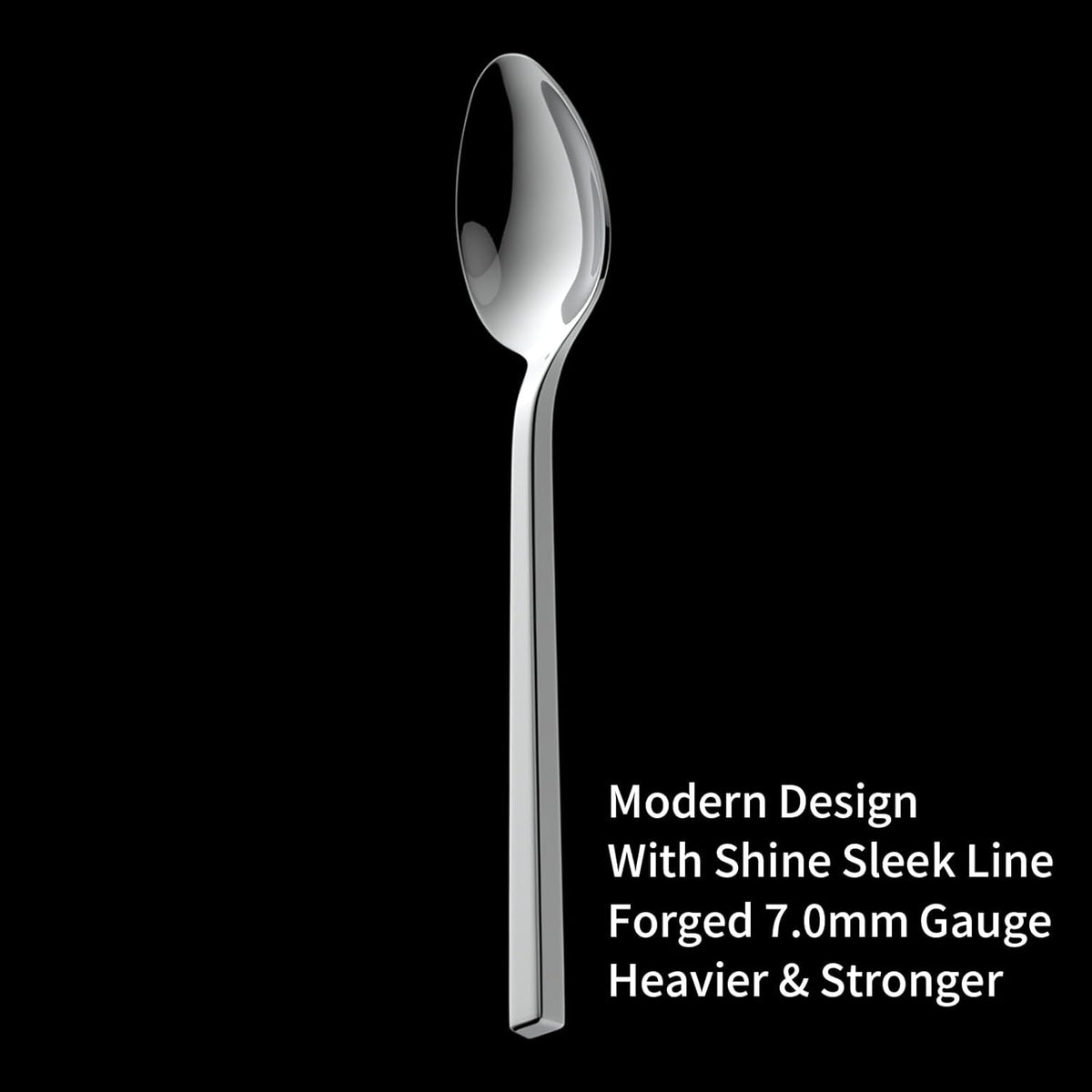 Alata Cube 20-Piece Forged Stainless Steel Flatware Set Cutlery Set,Silverware Set Service for 4,Mirror Finish,Dishwasher Safe