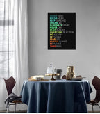 WYJZDZQ8 Motivational Poster Inspirational Canvas Wall Art Motivation Canvas Prints Artwork for Office Living Room Gym Modern Home Decor Painting Stretched and Framed Ready to Hang [18''Wx 24''H]
